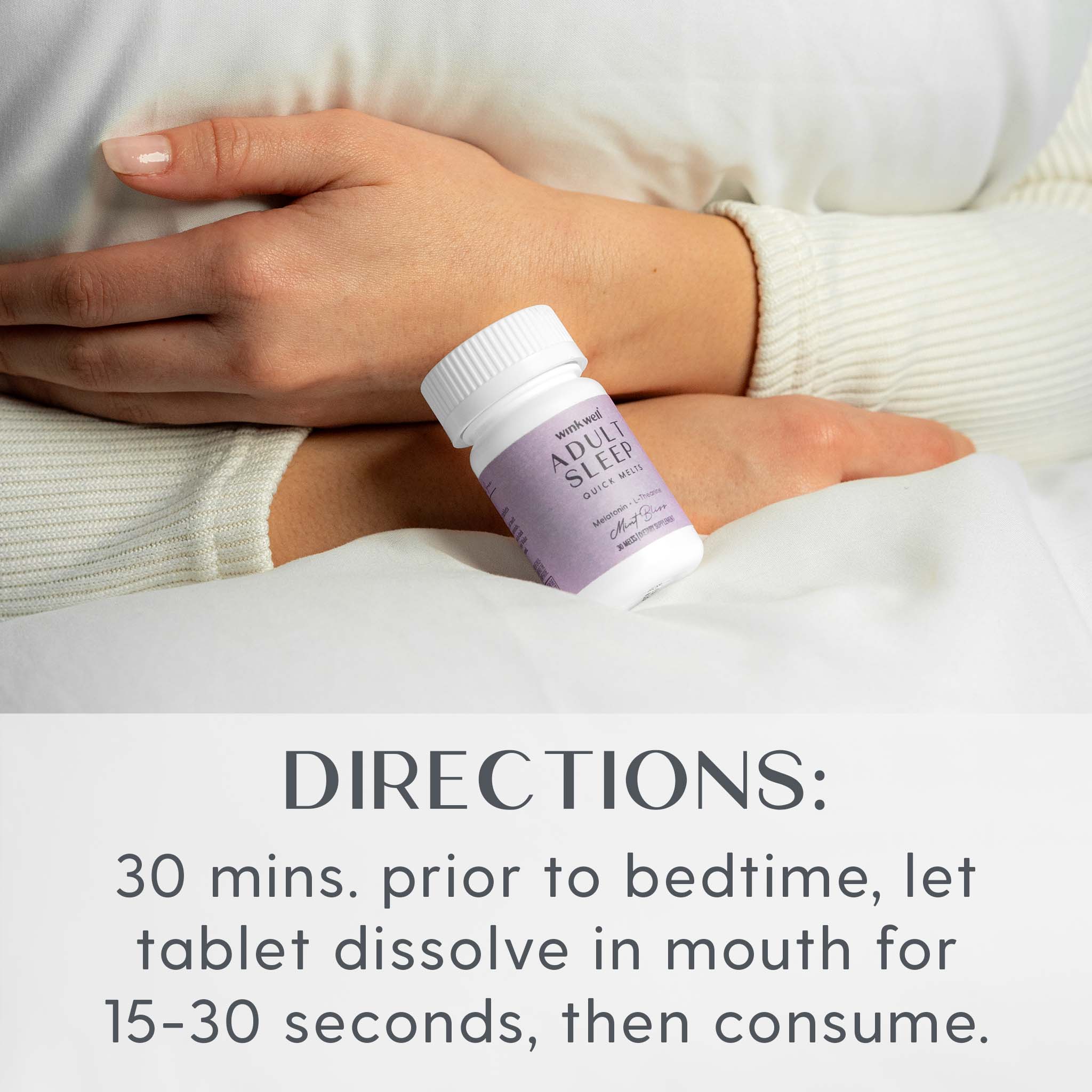 Adult Natural Melatonin Quick Sleep Melts 30-Count