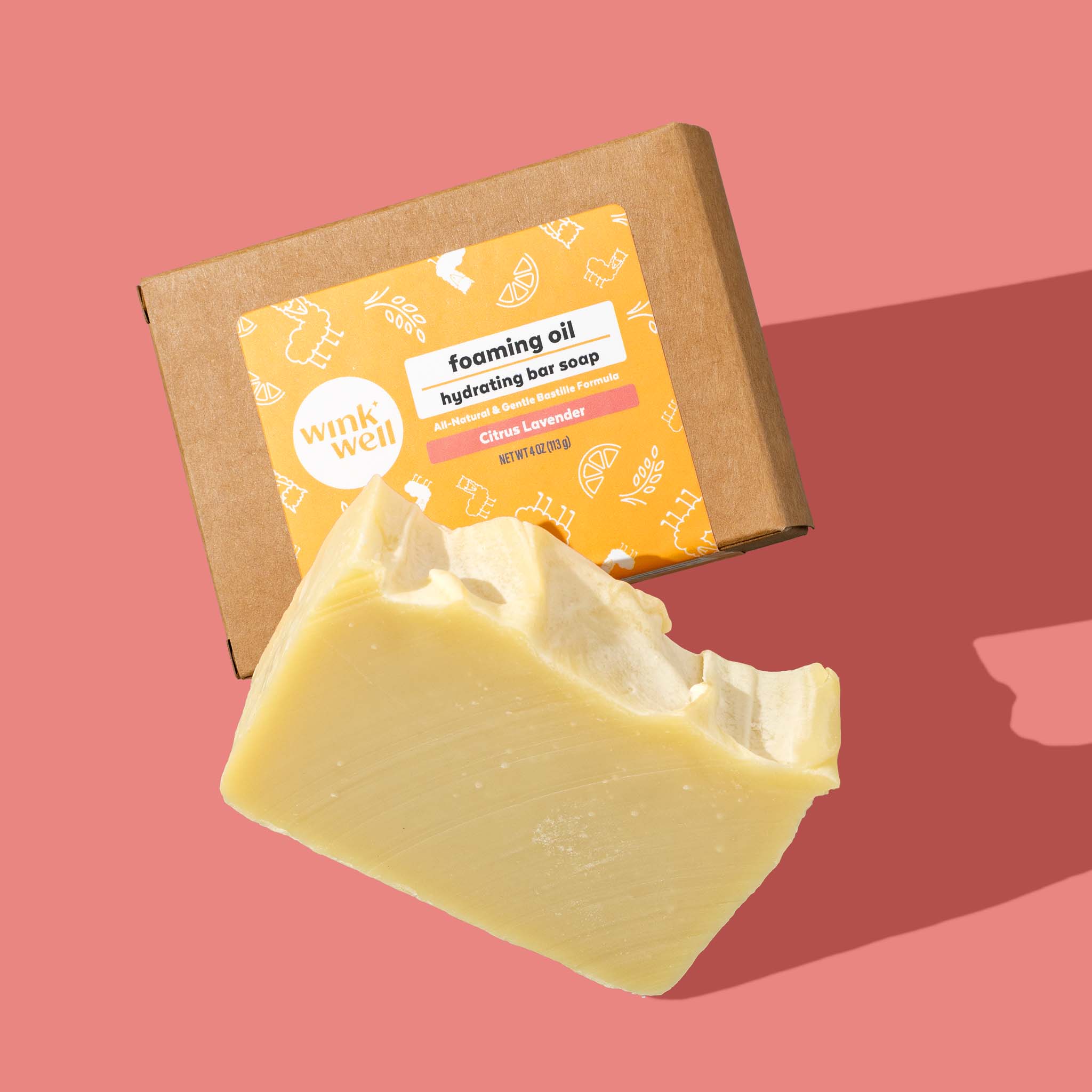 Foaming Oil Hydrating Bar Soap - Citrus Lavender