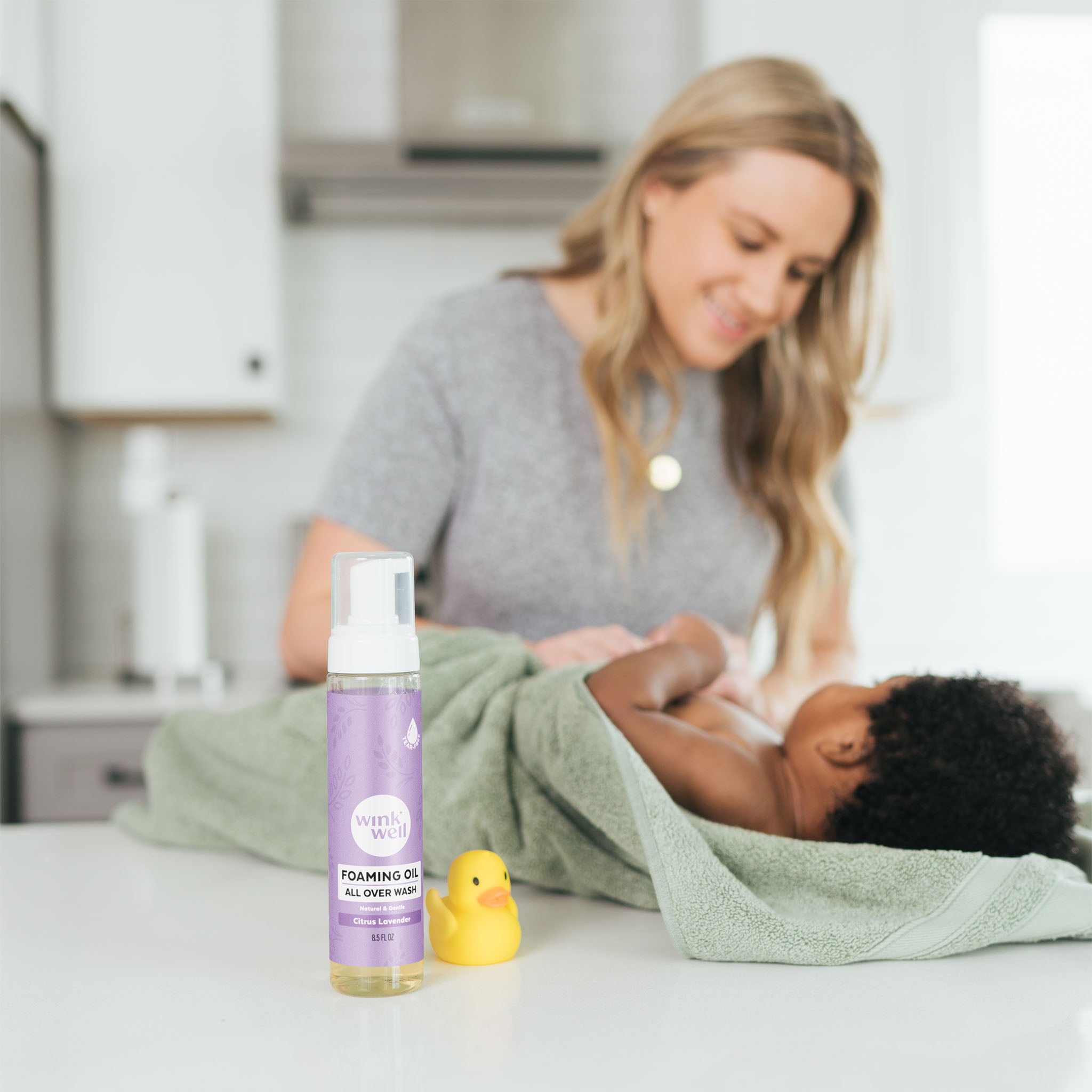 Foaming Oil Bath Wash + Shampoo