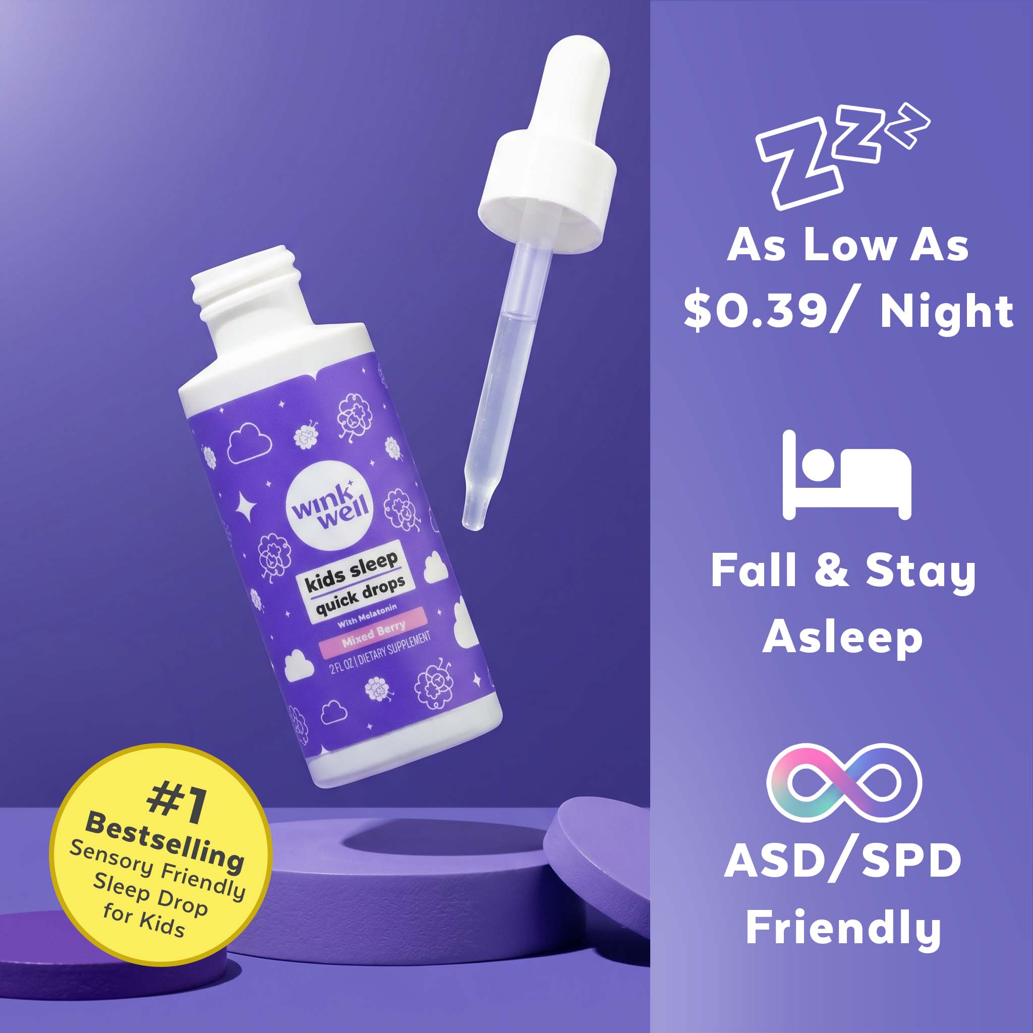 Kids Natural Melatonin Quick Sleep Drops
