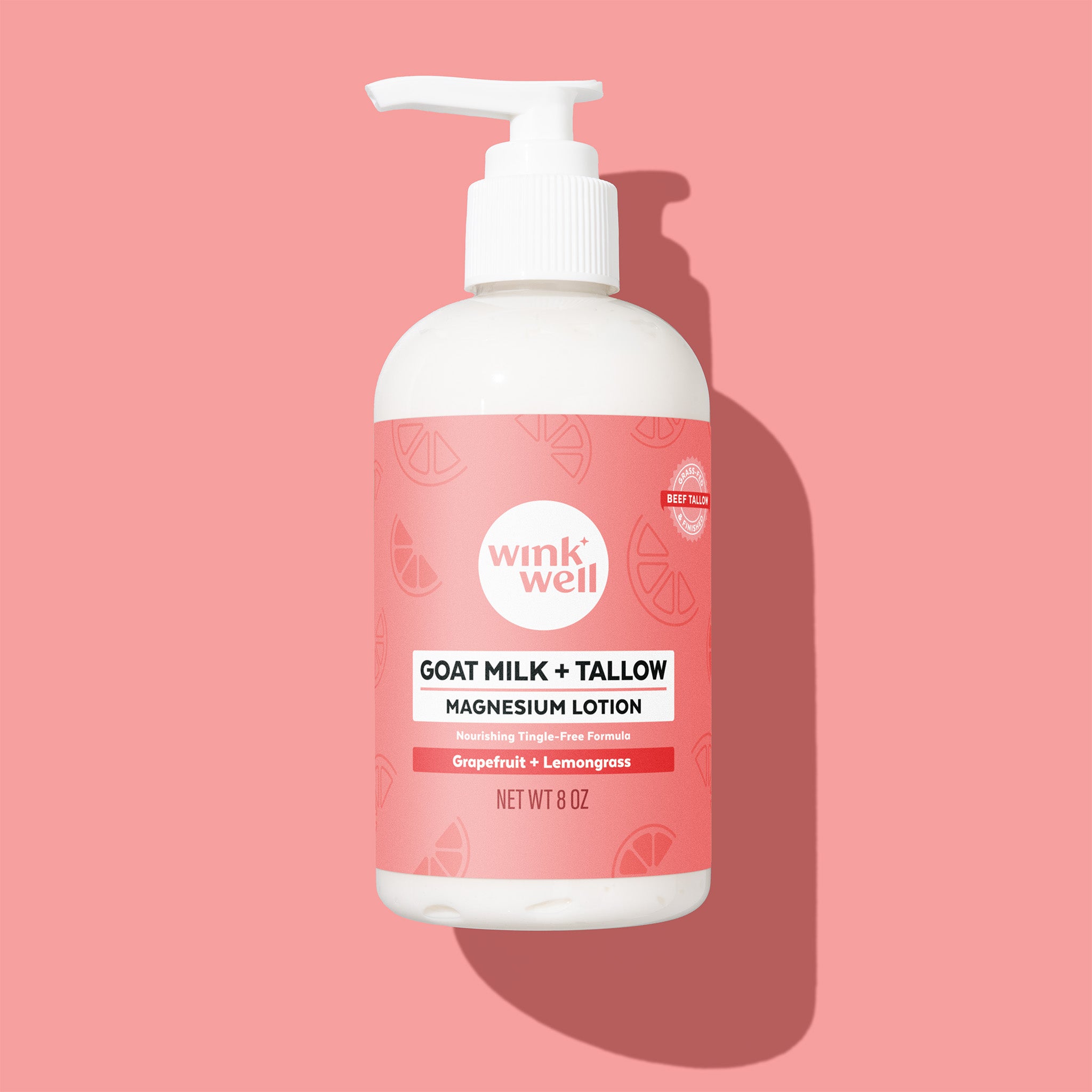 Goat Milk + Tallow Magnesium Lotion - Grapefruit + Lemongrass | Tingle-Free Formula