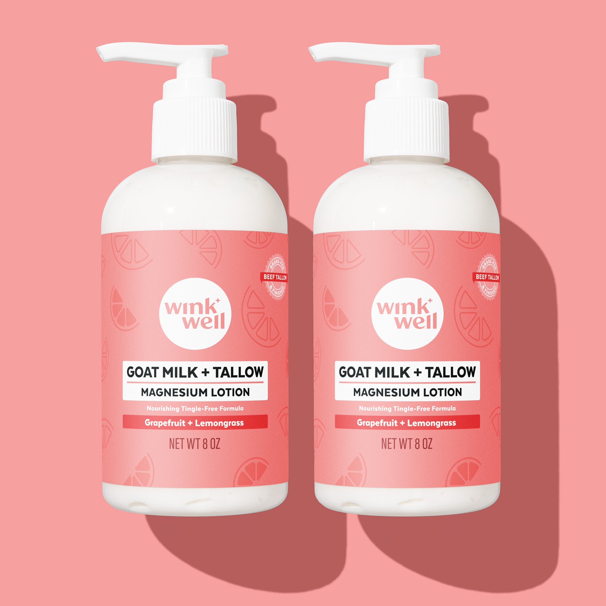 Goat Milk + Tallow Magnesium Lotion - Grapefruit + Lemongrass | Tingle-Free Formula