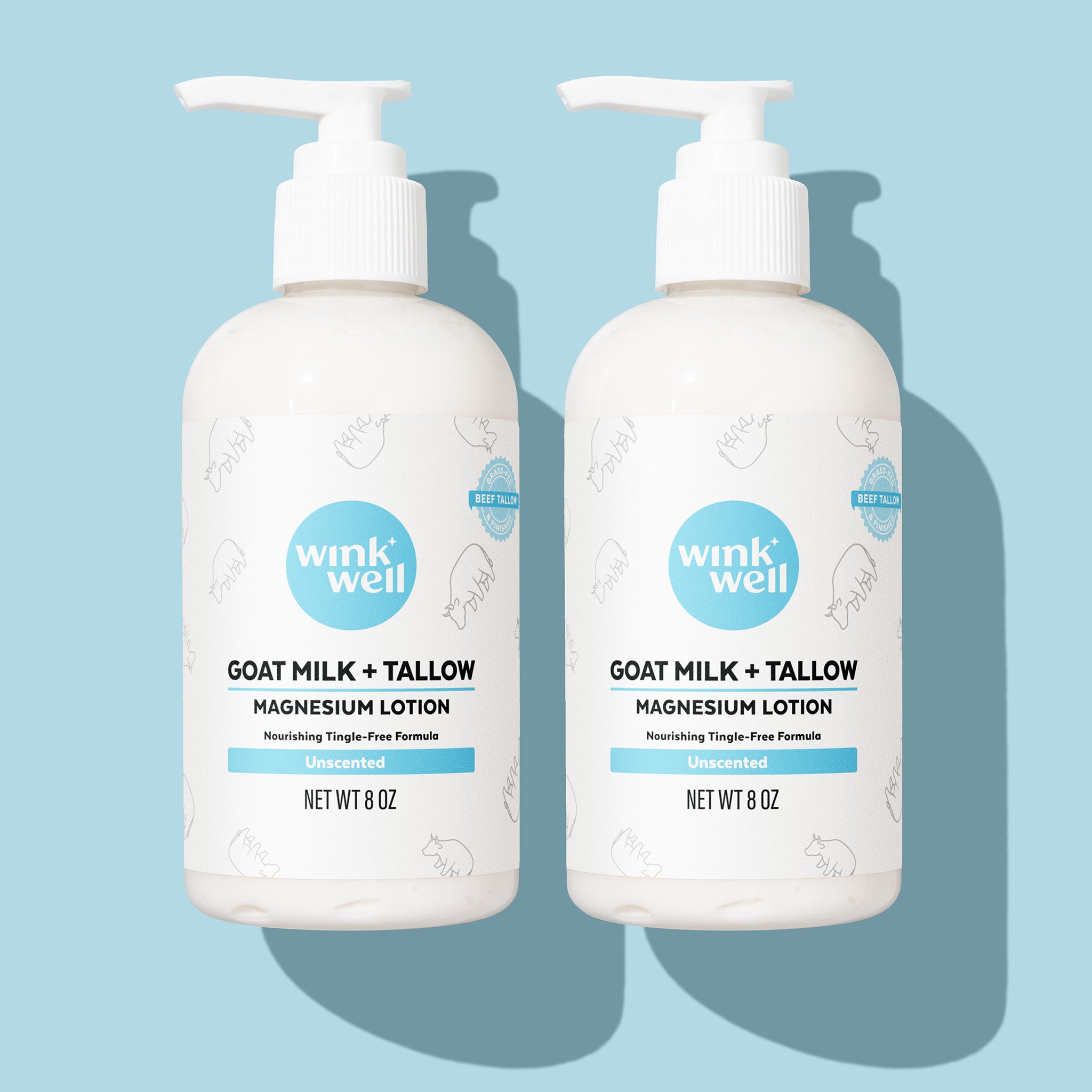 Goat Milk + Tallow Magnesium Lotion - Unscented | Tingle-Free Formula