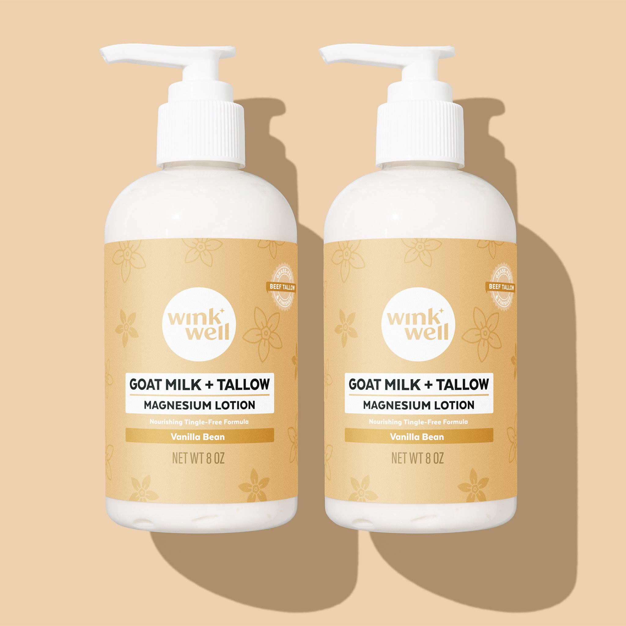 Goat Milk + Tallow Magnesium Lotion - Vanilla Bean | Tingle-Free Formula