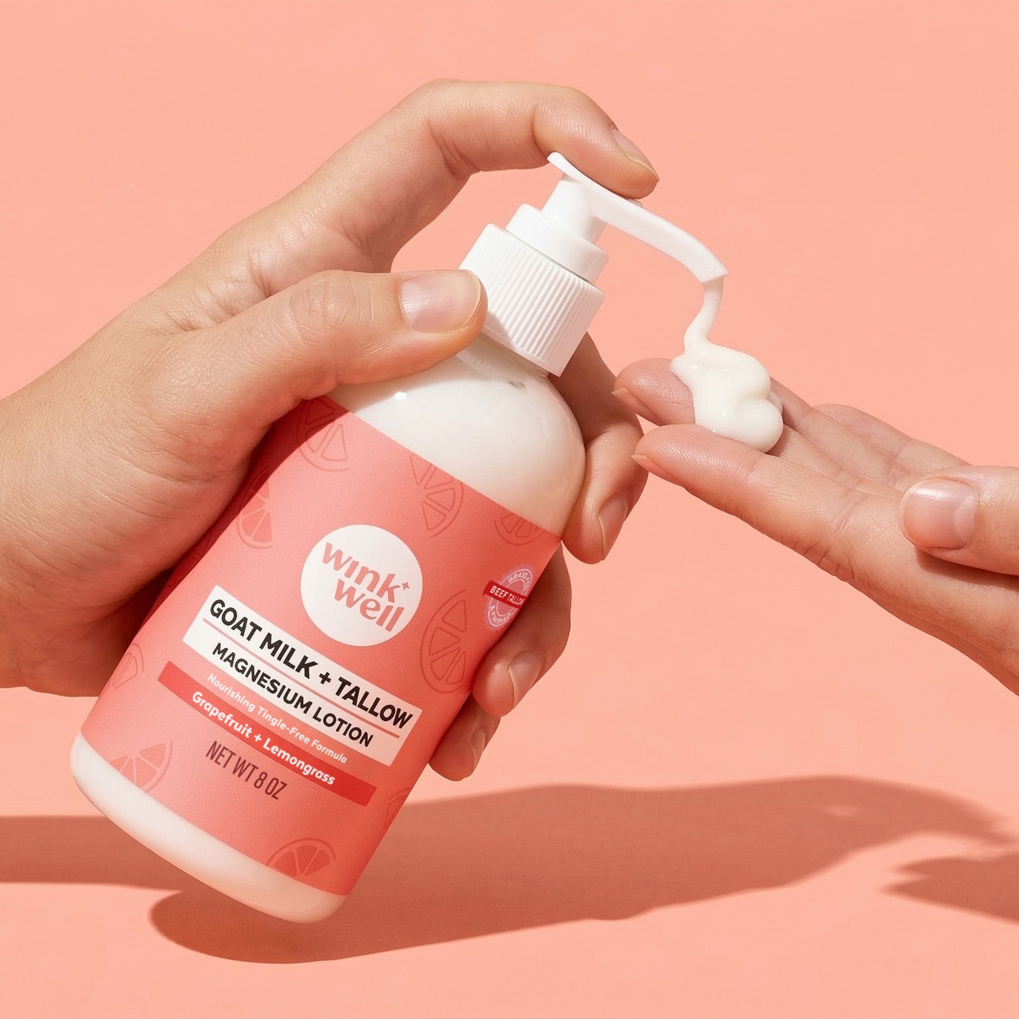 Goat Milk + Tallow Magnesium Lotion - Grapefruit + Lemongrass | Tingle-Free Formula