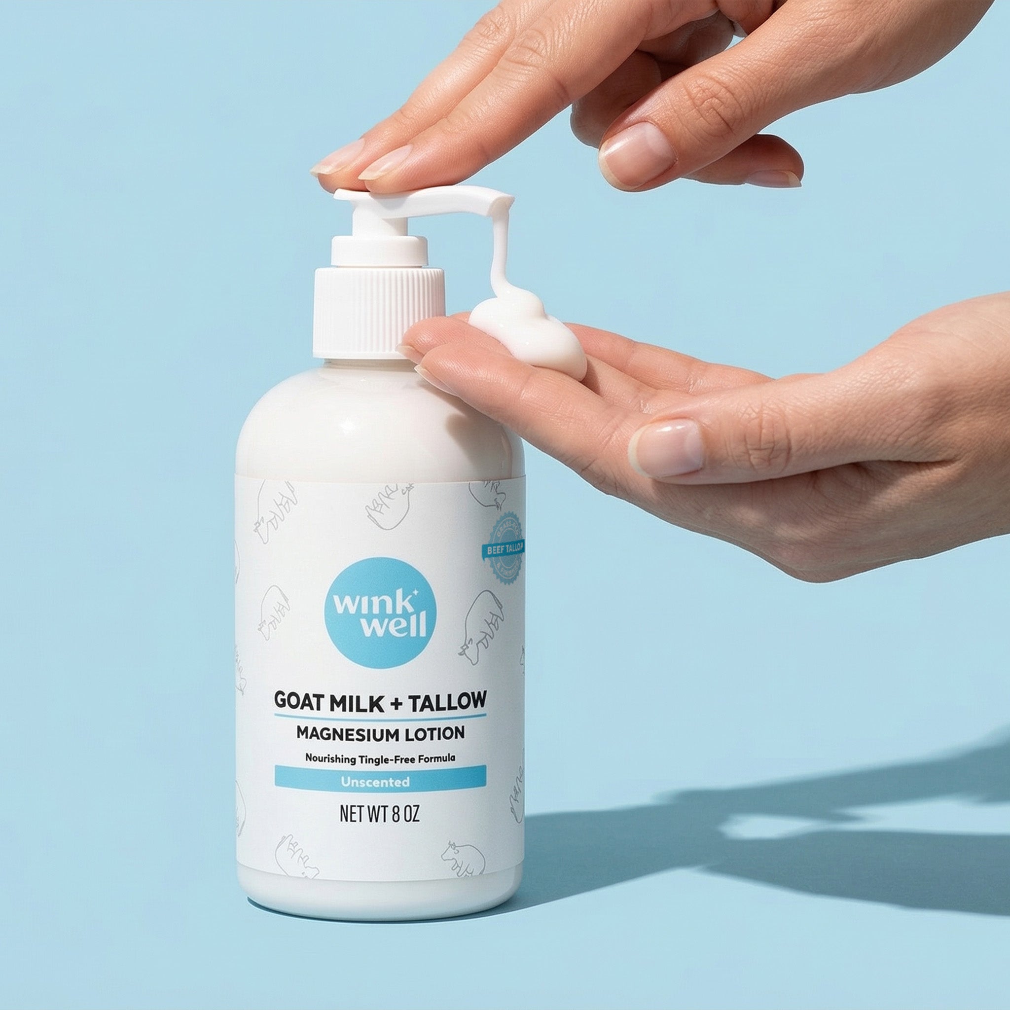 Goat Milk + Tallow Magnesium Lotion - Unscented | Tingle-Free Formula