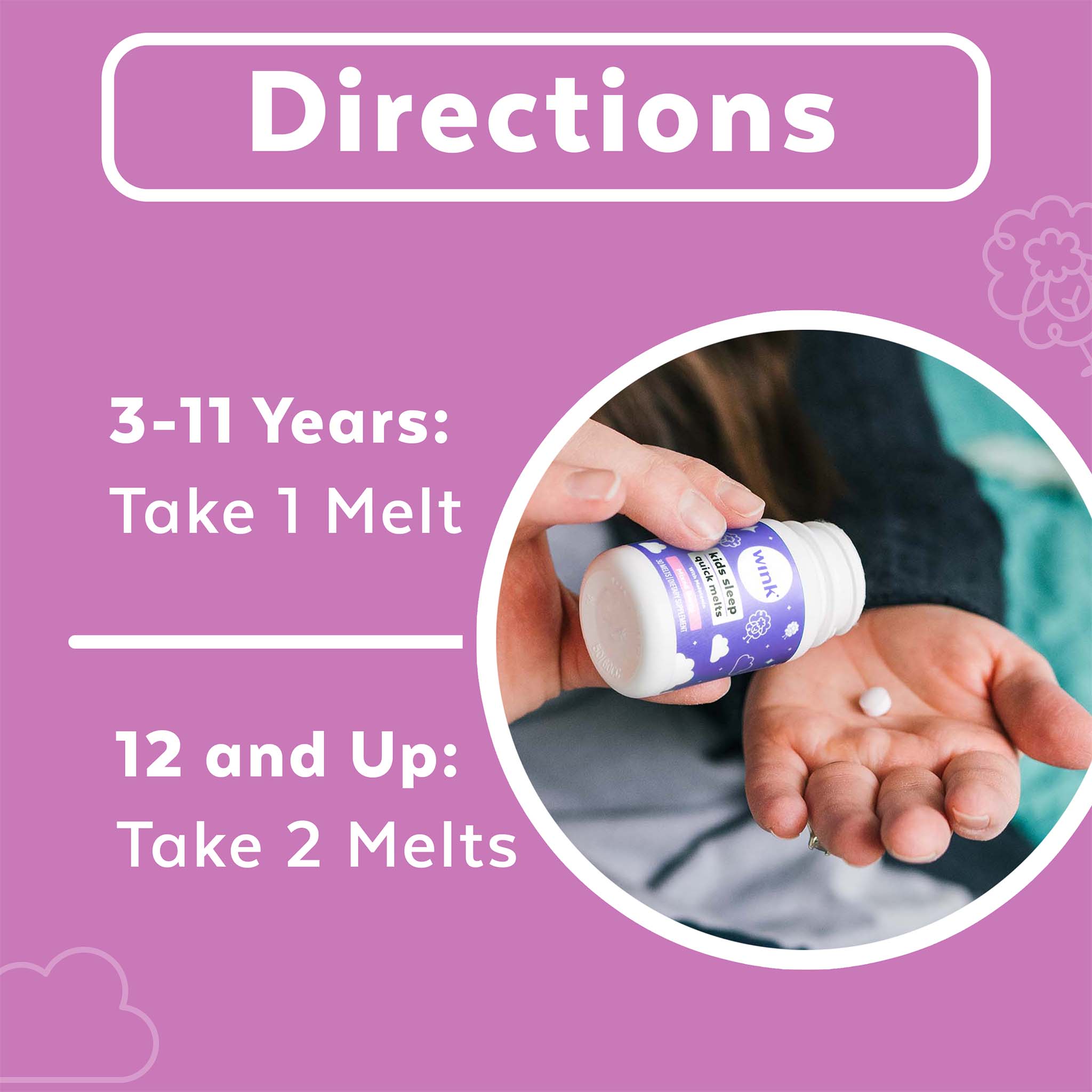 Kids Natural Melatonin Quick Sleep Melts 30-Count