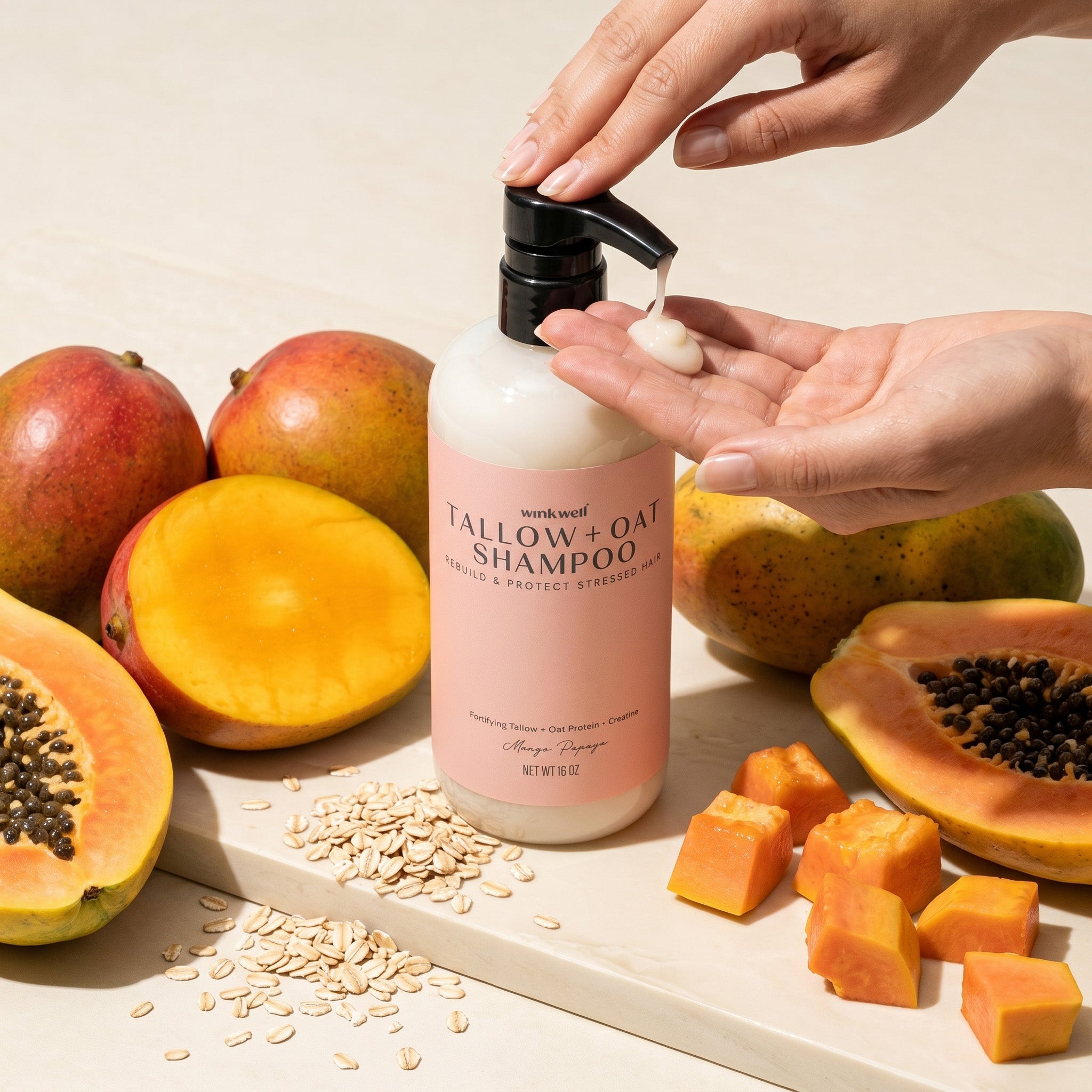 Tallow + Oat Nourishing Shampoo - Mango Papaya