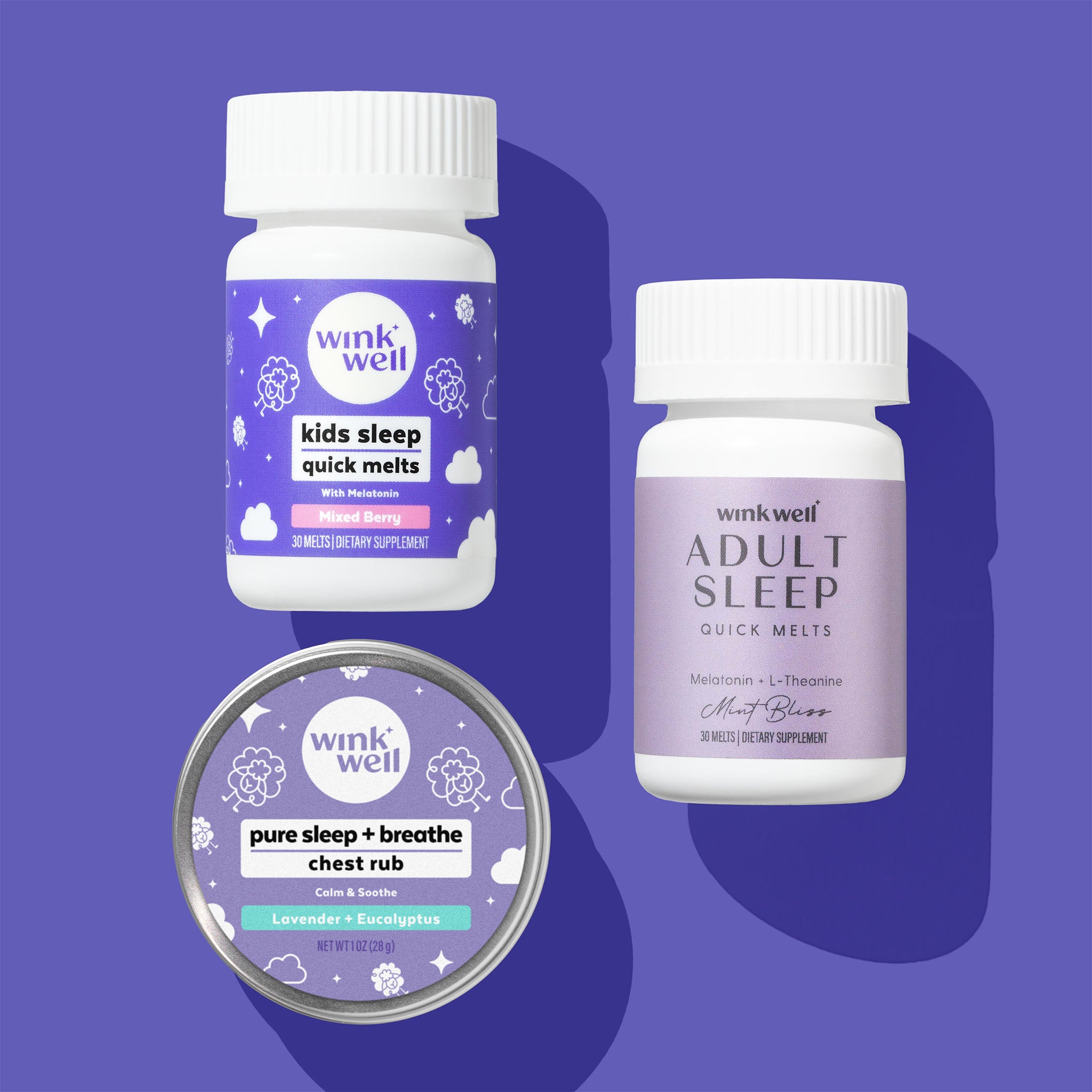 Family Sleep Bundle - Melatonin Sleep Melts + Chest Rub