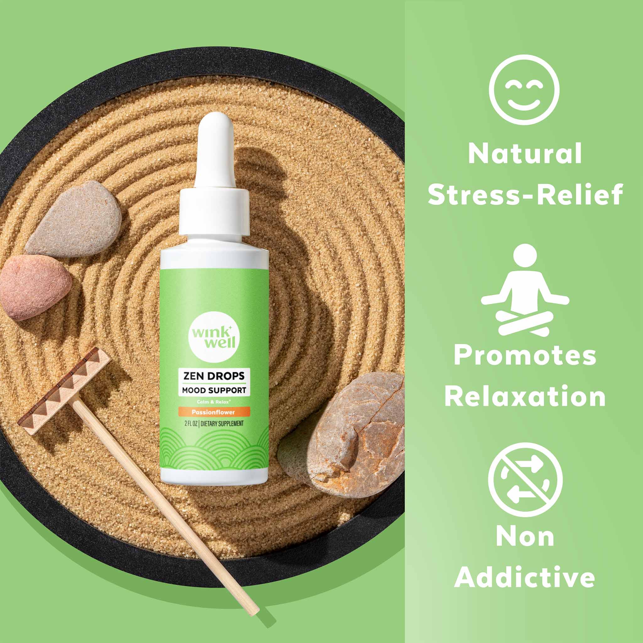 Natural Relaxation & Stress Relief Zen Drops | Wink Well